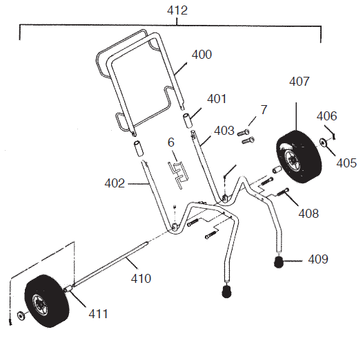 Epic 447HPX Low Rider Frame Assembly Parts